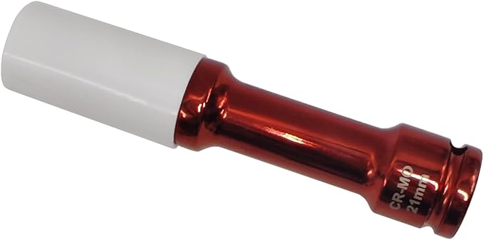 21mm 1/2" Extra-Long Thin Wall Wheel Protector Impact Deep Socket, Impact Drive Lug Nut Socket, Non-Marring Lug Nut Hand Repair Removal Tool