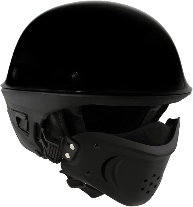 Milwaukee Helmets Open Face 3/4 Motorcycle Biker Rider Helmets MPH98XX - Small