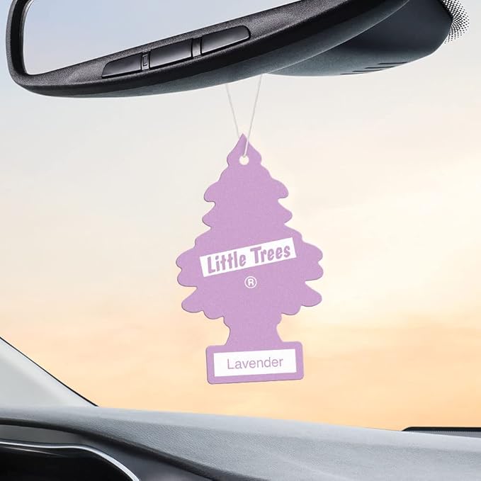 LITTLE TREES Car Air Freshener | Hanging Tree Provides Long Lasting Scent for Auto and Home | Lavender, 24 Air Fresheners