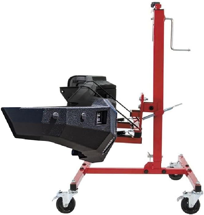 LAUCO Car Door Installer and Remover Jack Lift Hoist, Heavy Duty Car Door Jack, Floor Jack, Trolley Service Lift Floor Jack with 4 Steel Swivel Castors Hoist Jack Stand Dolly Red- [7756]