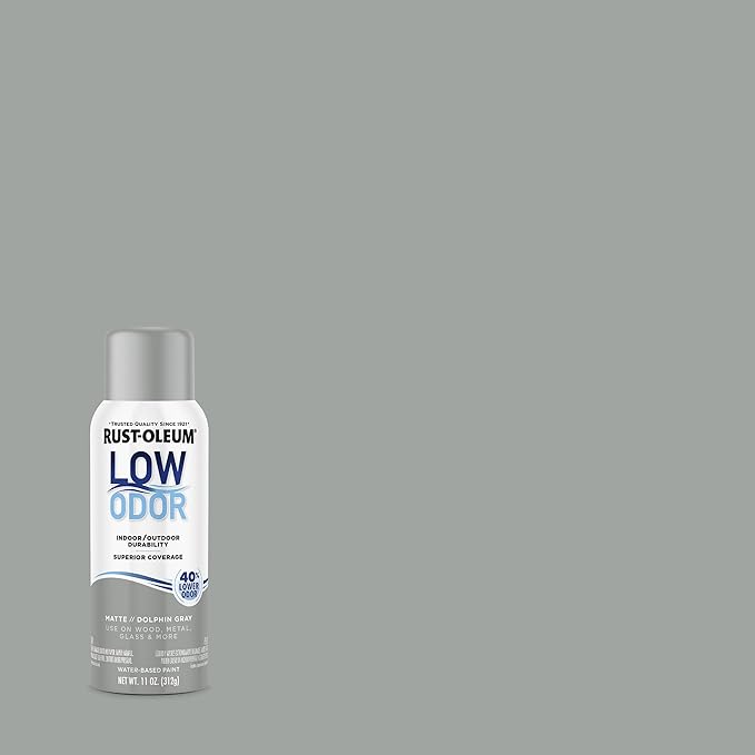 Rust-Oleum Low Odor Premium Spray Paint, 11 oz, Matte Dolphin Gray