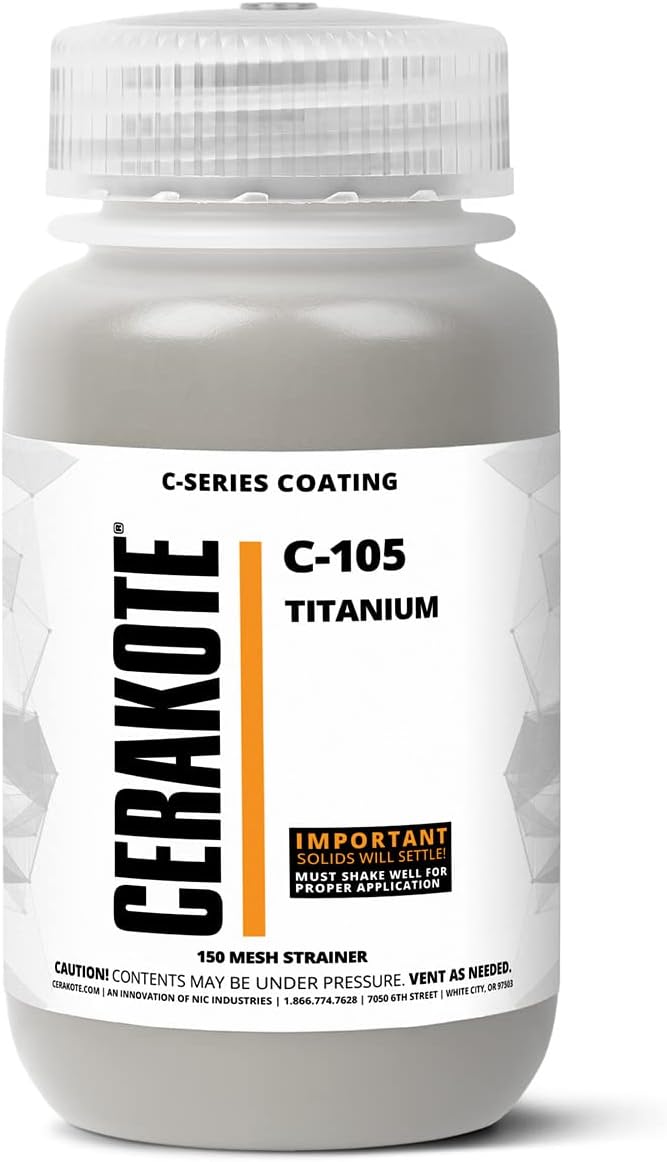 CERAKOTE® (AIR CURE C-SERIES TITANIUM (16oz) |C-105P|-Our Ceramic Technology Combines Performance with Color on All- Metals, Polymers + More