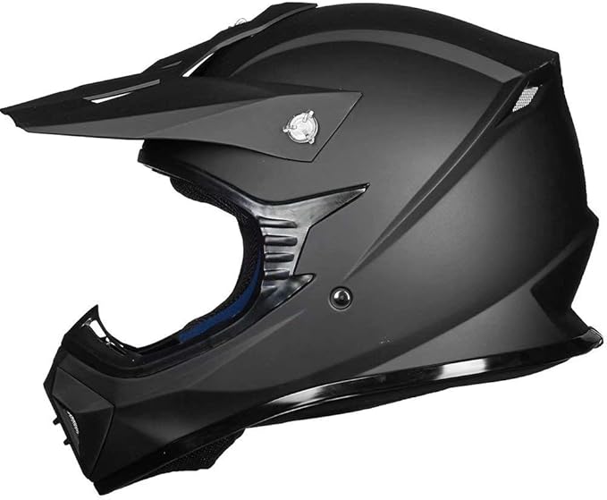 ILM Youth & Kids Dirt Bike Helmets Motocross ATV Dirtbike BMX MX Offroad Full Face Motorcycle Helmet, DOT Approved Model 128YS (Matte Black, Youth-Small)