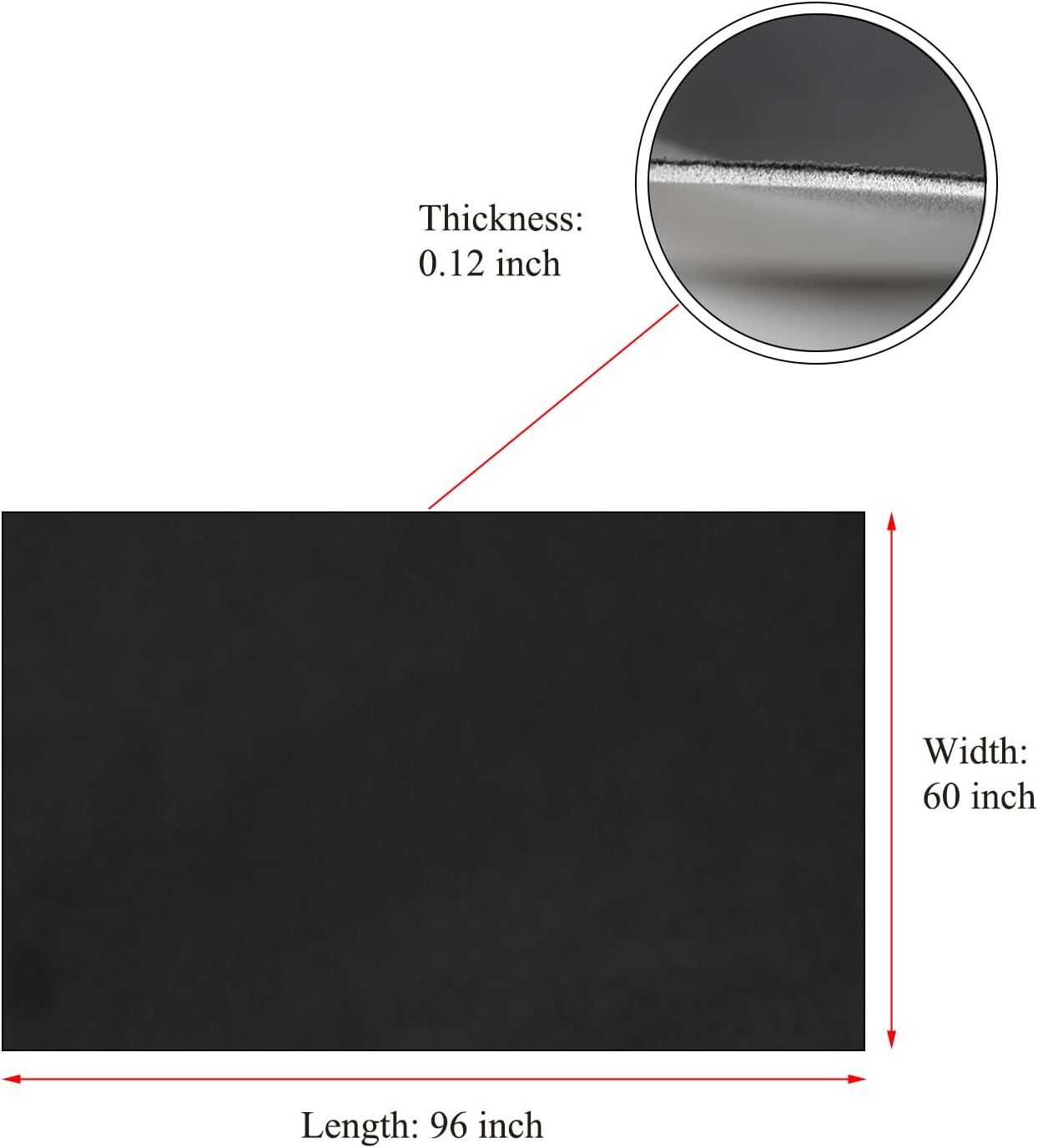 Suede Headliner Fabric with Foam Backing - Black Suede Headliner wrap Interior Material for Car/Truck/SUV/RV Roof, Home Repair/DIY Headliner Material Automotive Headliner Fabric (Black, 96"×60“)