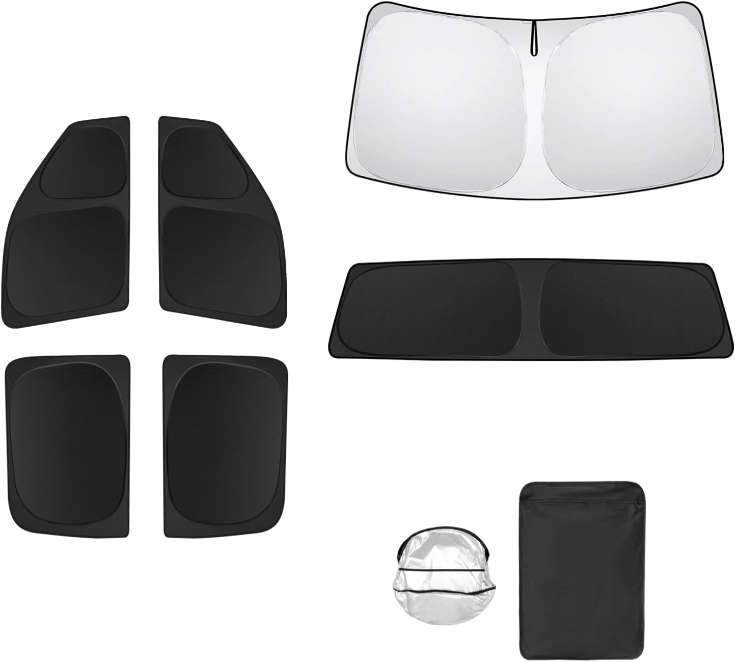 6pcs Car Window Shades for Dodge RAM 2500 3500 2010-2025 Accessories,Windshield Side Rear Full Sunshade,Sun Visor UV Blocking, Privacy Protection and Blackout for Camping Outdoor