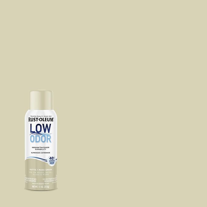 Rust-Oleum Low Odor Premium Spray Paint, 11 oz, Matte Moss Green, 6 Pack