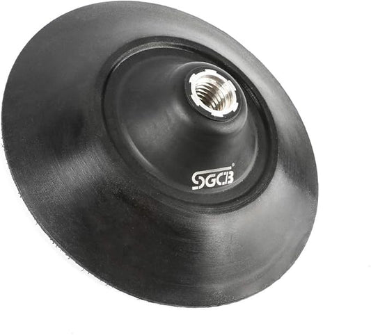 SGCB 6” RO Rotary Flexible Backing Plate, Hook-and-Loop Face 5/8” Thread PU Soft Backing Pad Used On Rotary Polisher Sander for Sanding Polishing Buffing Finishing