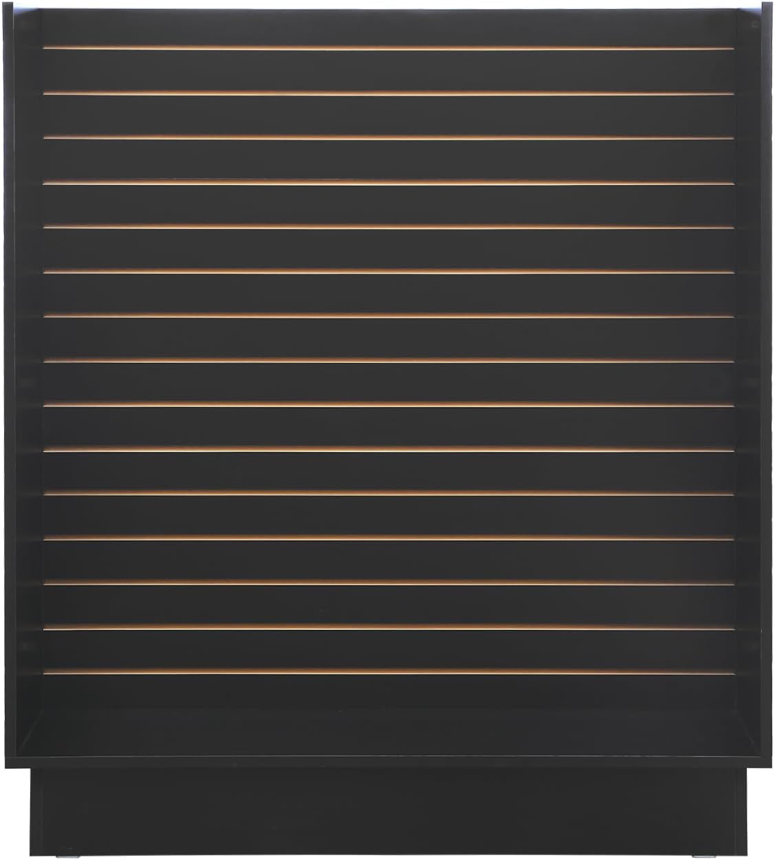 WISDOMFUR H-Unit Slatwall Gondola Display – 4 ft Black Freestanding Retail Fixture for Merchandising, Store Displays & Showrooms