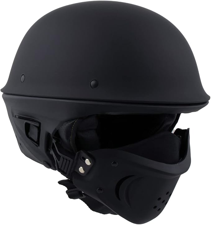 Milwaukee Helmets Open Face 3/4 Motorcycle Biker Rider Helmets MPH98XX - Small