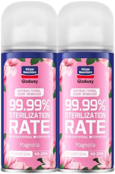 Glodway Whole Car Air Refresher Spray,Odor Eliminator Eliminates Strong Vehicle Odors,Magnolia Scent-6 Ounce Spray Bottle (Plack of 2)