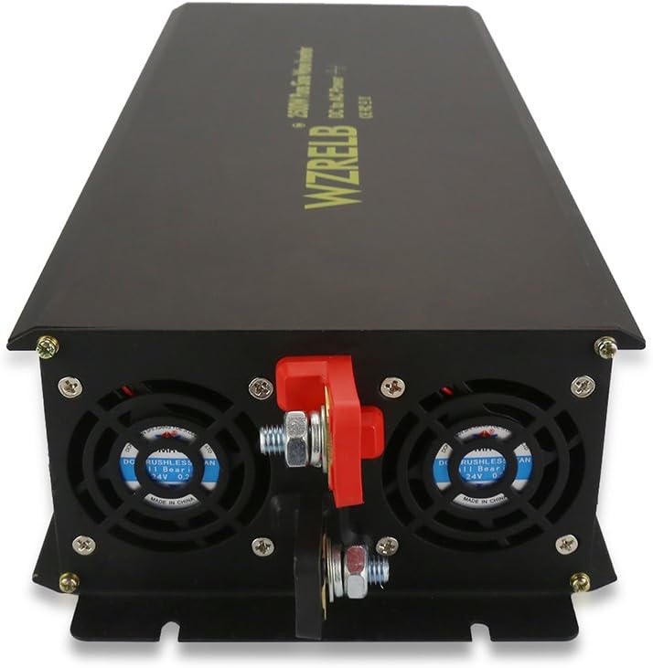 WZRELB Power Inverter 2500W Pure Sine Wave Inverter 12V 120V Dc AC Converter