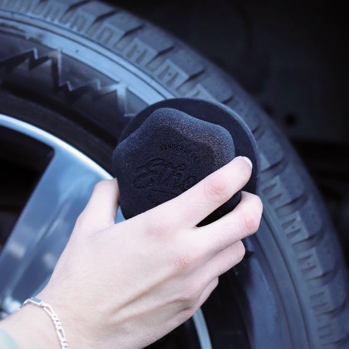 Tire Shine Applicator - Tire Shine Car Detailing Foam Sponge Tool - Tire Cleaner and Shine Tire Foam - Tire Shine Brush Car Cleaning Supplies (1 Pack)