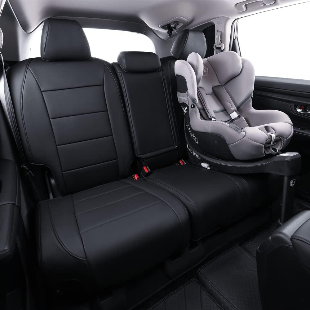 coverdream Custom Seat Covers Compatible with Select Honda CRV 2015 2016 Models - Leatherette (Black,Full Set)