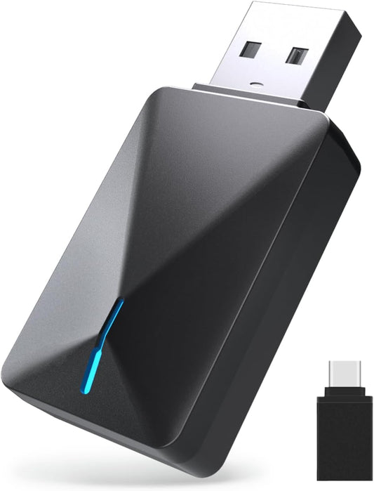 Kello Wireless CarPlay Adapter for iPhone, Convert Wired to Wireless Carplay Adapter, [5.2Ghz Bluetooth] Apple Car Play, Auto for iPhone iOS 10+/ Android 11+, Support OTA