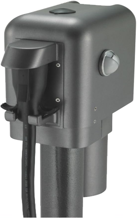 Husky Towing 87247 Brute Electric Trailer Tongue Jack 4500 lb Capacity 18 Inch Travel 6 Inch Drop Down Leg 3 LED Work Lights Bolt-On Gray