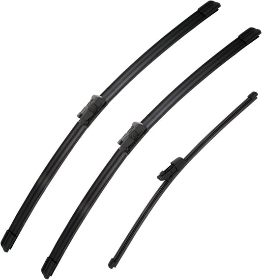 3 Wipers Set for VW Volkswagen Tiguan MK2 2018-2021 2022 Touareg 2019 2020 2021-2023, Windshield Wiper Blades Original Equipment Replacement Front and Rear- 25"/22"/15" (Pack of 3)