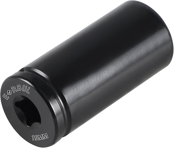 19mm Harmonic Balancer Socket Compatible with Honda, 1/2" Drive 19mm Crank Bolt Socket Fit for Honda, Deep Well Impact Wrench,Crank Pulley Removal Tool Replace#77 080