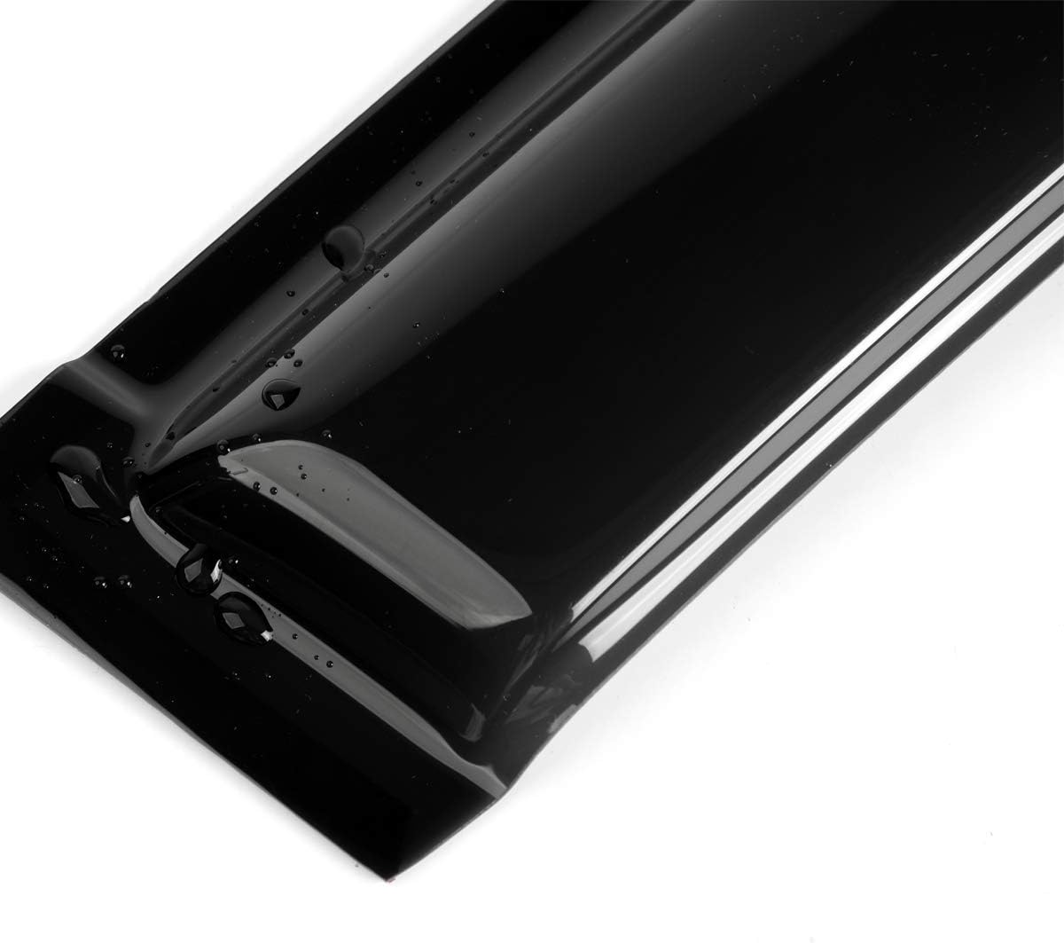 4pcs Original Shatterproof Outside Mount Style Sun Rain Guard Shields Side Window Wind Deflectors Dark Smoke Vent Window Visors for 1997-2017 Expedition / 1998-2017 Lincoln Navigator 94233