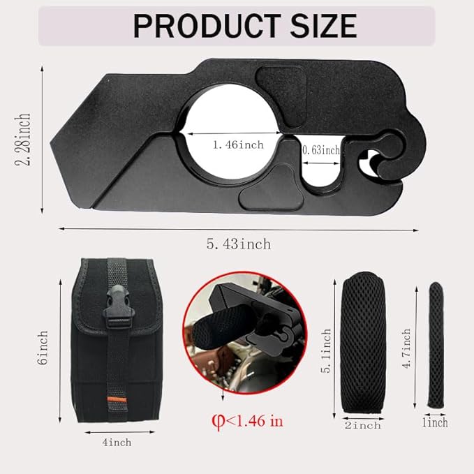 Motorcycle Throttle Lock - Heavy Duty Motorcycle Locks Anti Theft, Motorcycle Accessories for Moped Dirt Bike Scooter and ATV