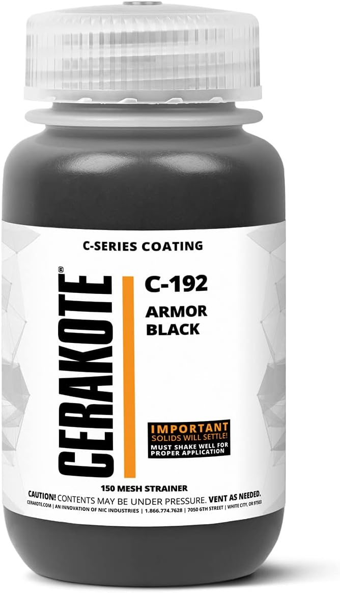 CERAKOTE® (AIR CURE C-SERIES ARMOR BLACK (16oz) |C-192P|-Our Ceramic Technology Combines Performance with Color on All- Metals, Polymers + More