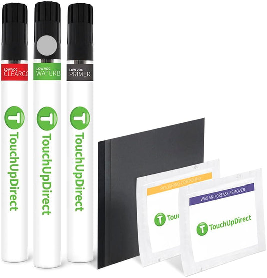 TouchUpDirect 1J6 Elemental Silver Metallic Compatible with Toyota Exact Match Touch Up Paint Brush - Platinum Kit