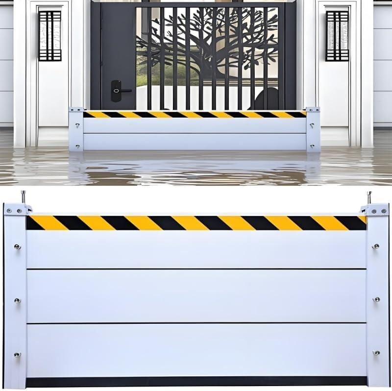 Flood Barriers for Home Exterior,Aluminum Alloy Outdoor Garage Doors Water Barriers for Flooding(H39.4Inch,L16FT)