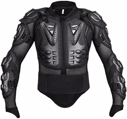 Motorcycle Full Body Armor Protective Jacket Guard ATV Motocross Gear Shirt Black Size XL