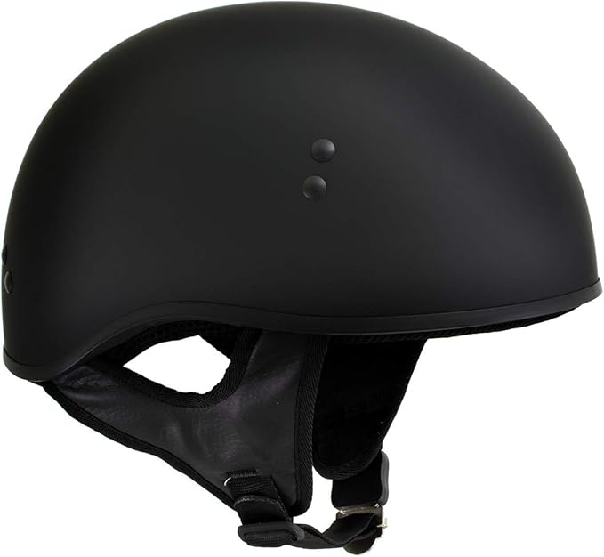 Hot Leathers Advanced Motorcycle DOT Skull Cap Classic Half Helmets Biker HLT