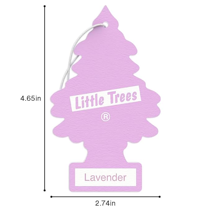 LITTLE TREES Car Air Freshener | Hanging Tree Provides Long Lasting Scent for Auto and Home | Lavender, 24 Air Fresheners