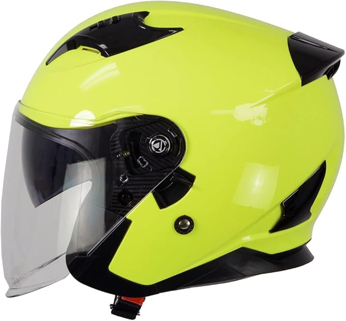 Milwaukee Helmets Open Face 3/4 Motorcycle Biker Rider Helmets MPH98XX - Medium