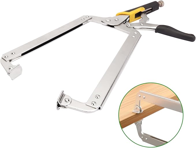 3 Pack 18 Inch C-Clamp Locking Pliers with Swivel Pads, C-Clamp Face, Heavy Duty C Clamp Locking Pliers, Adjustable Vise Grip C Clamps for Woodworking and Home Improvement