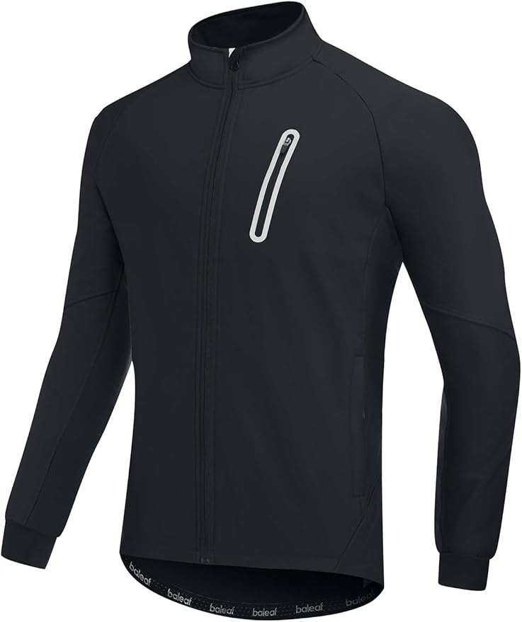 baleaf Men's Winter Cycling Jackets Water Resistant Thermal Running Softshell Jacket Warm Cold Weather Pockets