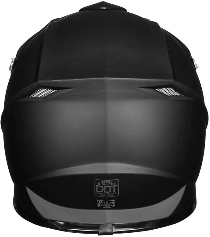 ILM Adult Dirt Bike Helmets Motocross ATV Dirtbike BMX MX Offroad Full Face Motorcycle Helmet, DOT Approved Model 128S (Matte Black, Adult-Medium)