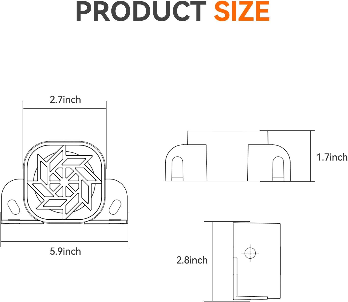 835 Back-up Alarm 12V-48V 110dB IP67 Waterproof Dust-Proof Reversing Warning Alarm with Super Loud Beeper Tone for Truck Van Forklift Car Lorry Agricultural Vehicles