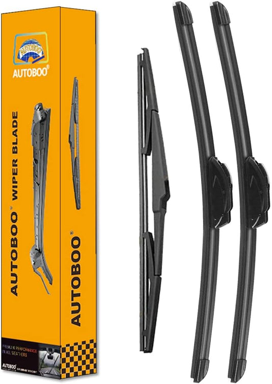 AUTOBOO 26"+16" Windshield Wipers with 14" Rear Wiper Blade Replacement for Hyundai Tucson 2016-2020 2021,2007-2012 Mazda CX-7 -Original Factory Quality (Pack of 3)