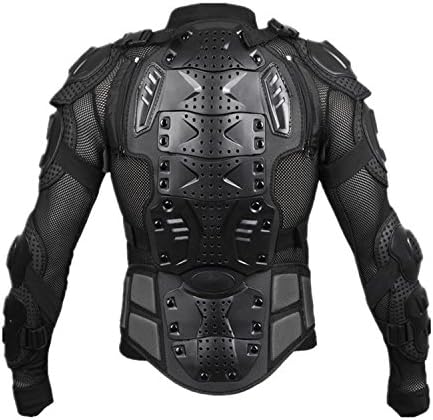 Motorcycle Full Body Armor Protective Jacket Guard ATV Motocross Gear Shirt (XXL, black)