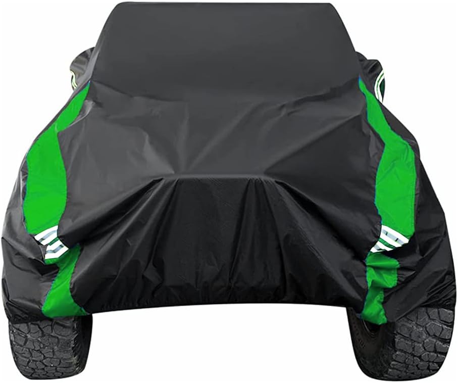 Avecrew for Jeep Wrangler Cover Waterproof 2 Door, All Weather for Jeep Rain Cover for Automobiles, Outdoor Full Exterior for Jeep Covers Fits JK JL TJ YJ CJ （Green）