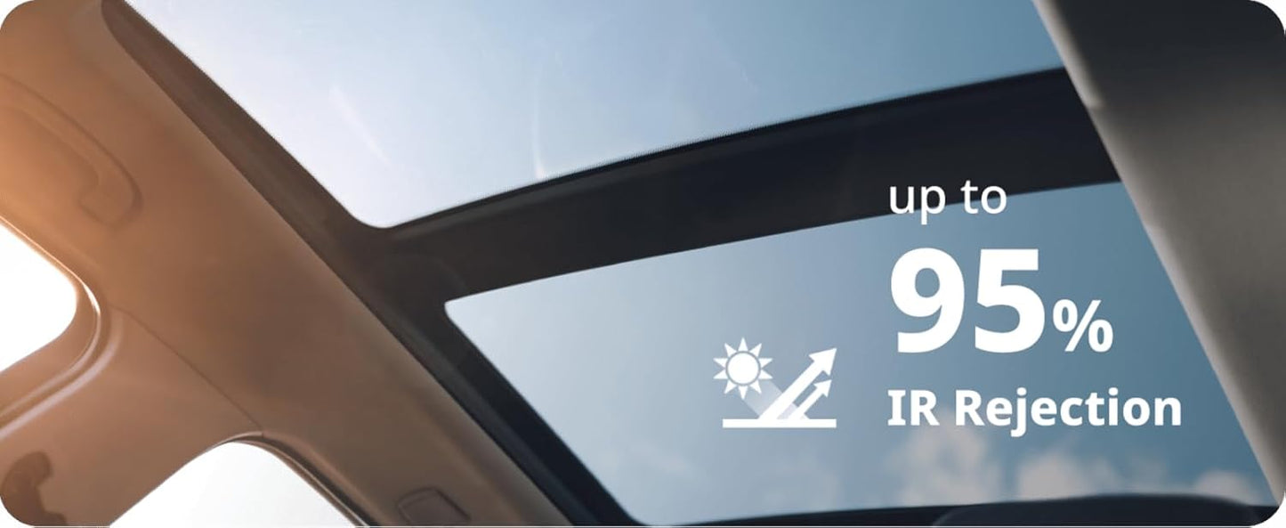 Nano Ceramic Window Tint Film for Cars - 2 Ply Scratch Resistant with Heat Control and UV/IR Rejection (5% VLT, 60inx100ft), OWFCR-10006