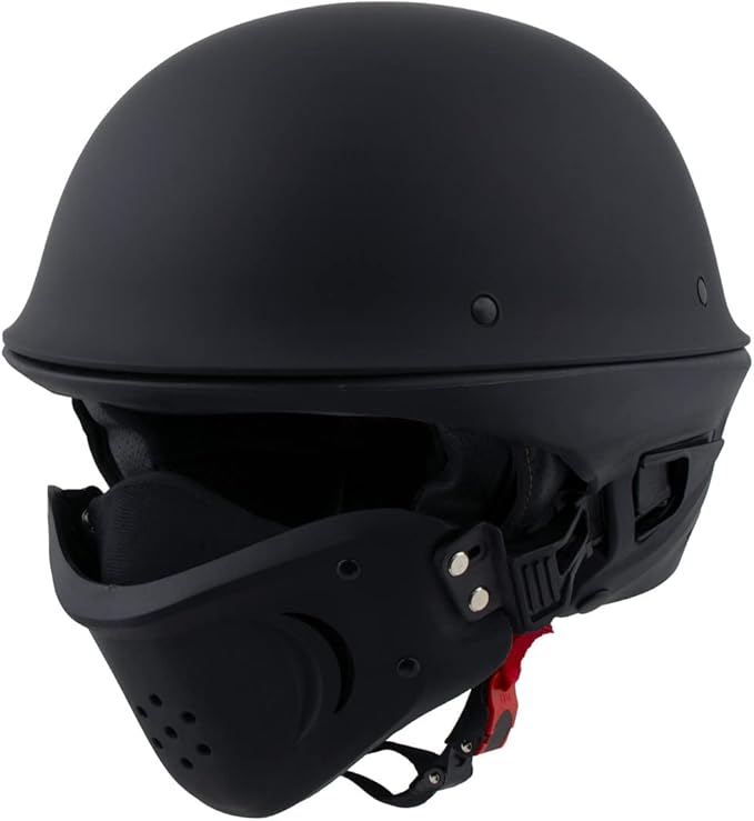 Milwaukee Helmets Open Face 3/4 Motorcycle Biker Rider Helmets MPH98XX - Medium