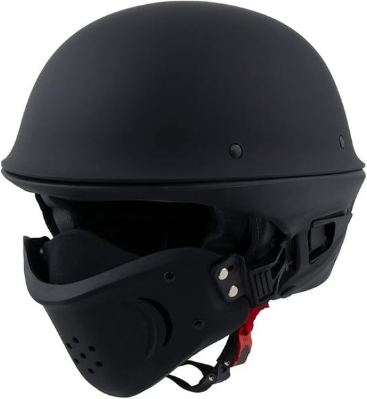 Milwaukee Helmets Open Face 3/4 Motorcycle Biker Rider Helmets MPH98XX - Medium