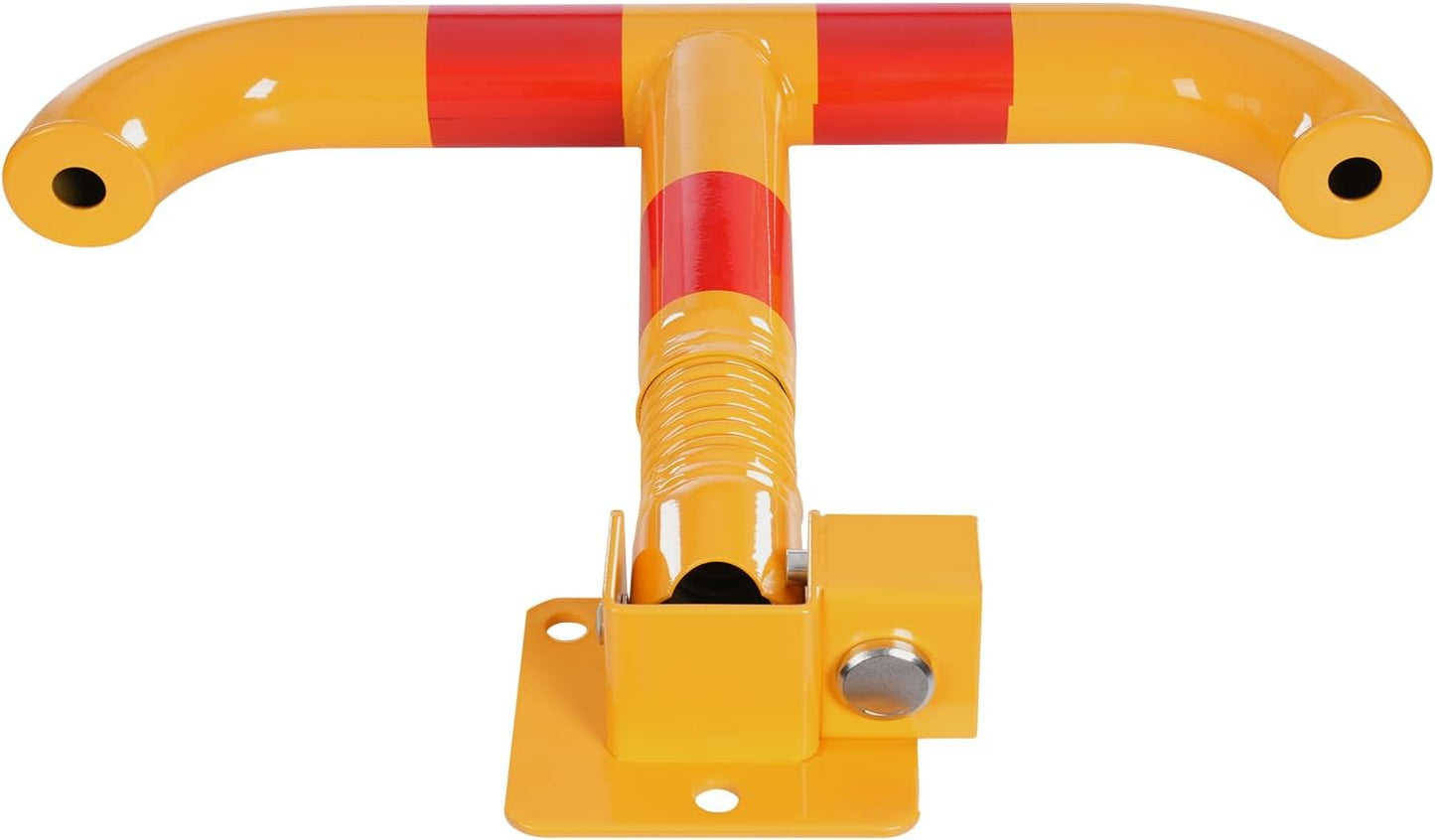 Parking Post and Base With Lock, T Shaped Parking Blocker Barriers Post Parking Blocker Parking Space Blocker, T-Type Parking Lock Personal Garage Driveway Barrier Safety Parking Barrier Traffic Pole