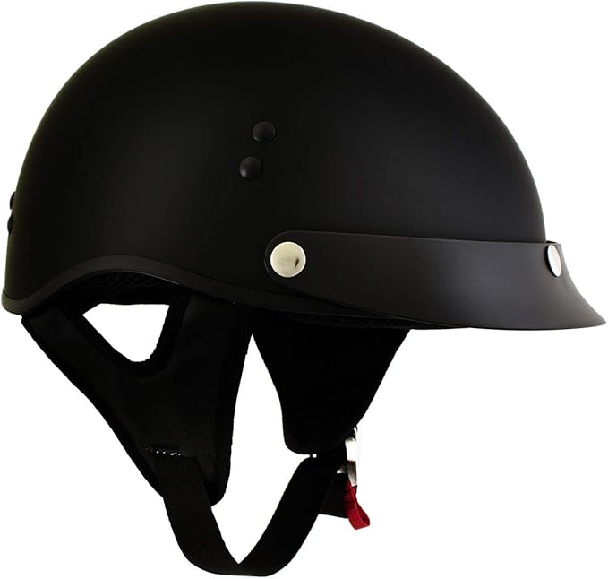 Hot Leathers Advanced Motorcycle DOT Skull Cap Classic Half Helmets Biker HLT