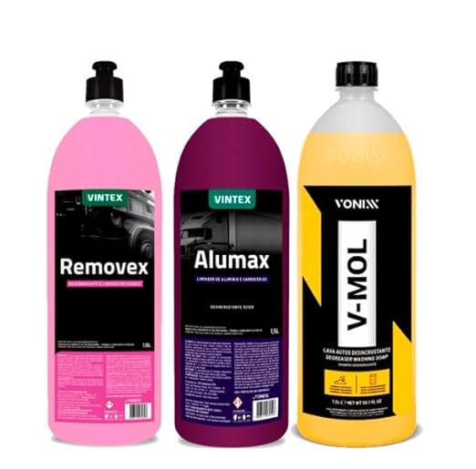 Aluminum Cleaner + REMOVEX + V-MOL (1.5 LITERS Each)