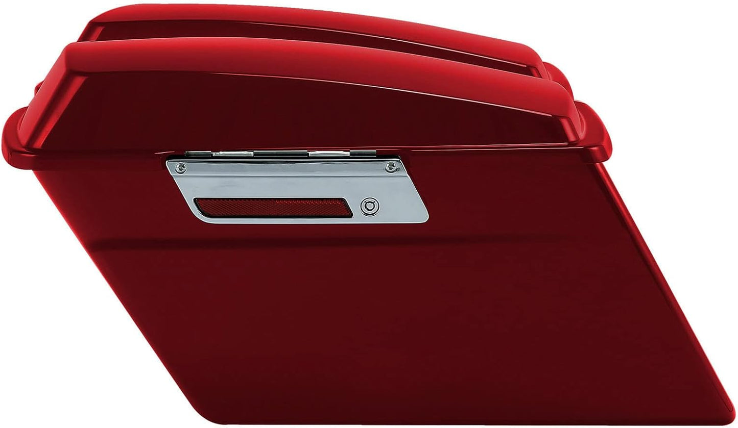 XFMT Red Hard Saddlebags Saddle Bags Trunk W/Black Conversion Brackets For Harley Softail Heritage Classic Deluxe 1984-2017