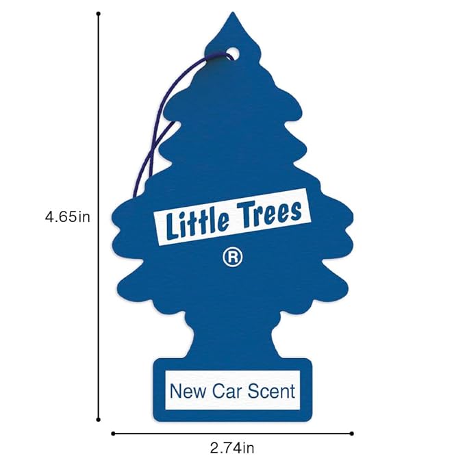 LITTLE TREES Car Air Freshener | Hanging Tree Provides Long Lasting Scent for Auto and Home | New Car Scent, 24 Air Fresheners