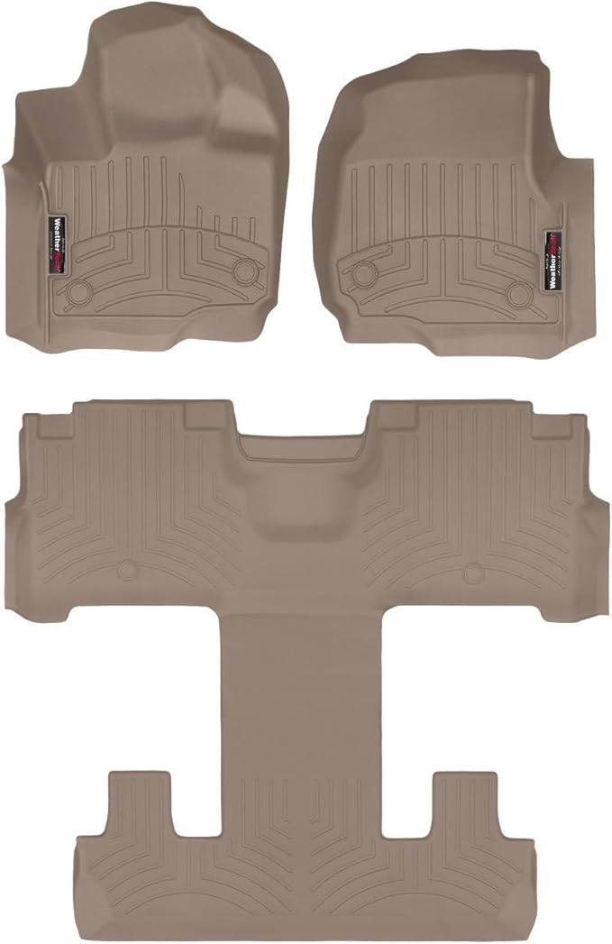 Weathertech Custom Fit FloorLiners for Ford Expedition - Full Set (451665-1-4), Tan
