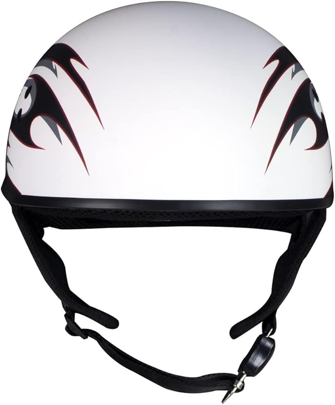 Hot Leathers Advanced Motorcycle DOT Skull Cap Classic Half Helmets Biker HLT
