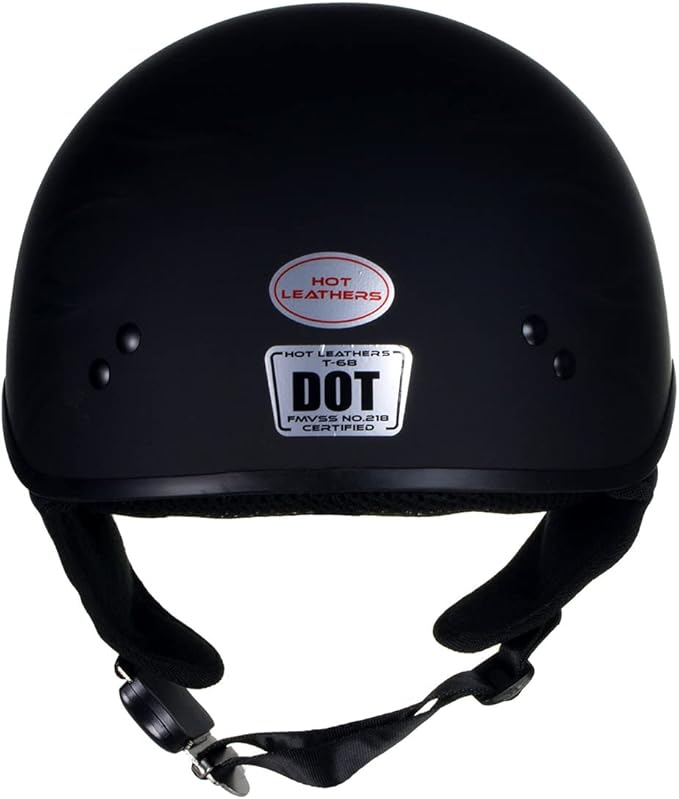 Hot Leathers Advanced Motorcycle DOT Skull Cap Classic Half Helmets Biker HLT