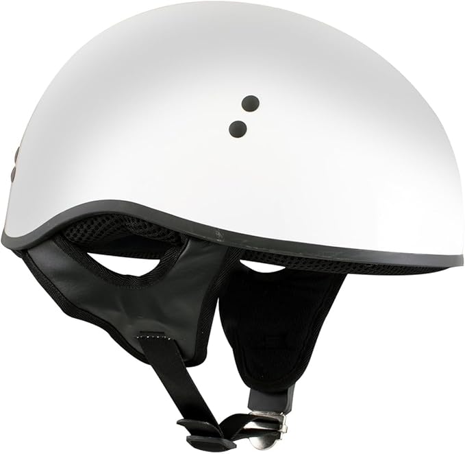 Hot Leathers Advanced Motorcycle DOT Skull Cap Classic Half Helmets Biker HLT