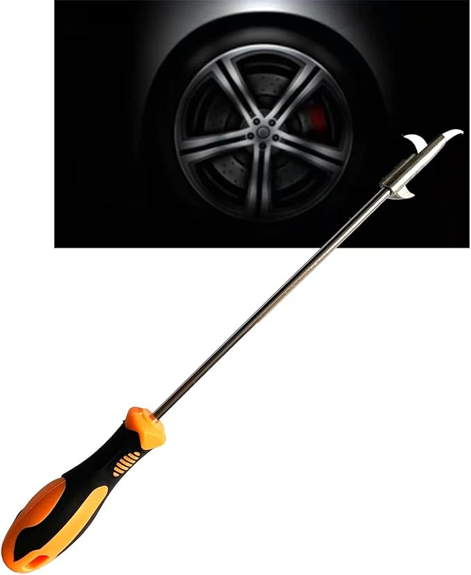 Automotive Tire Stone Cleaning Hook Multifunctional Portable Tire Stone Removal Tool Stainless Steel Car Tyre Protector Repair Tool Wheel Cleaning Tool with Screwdriver